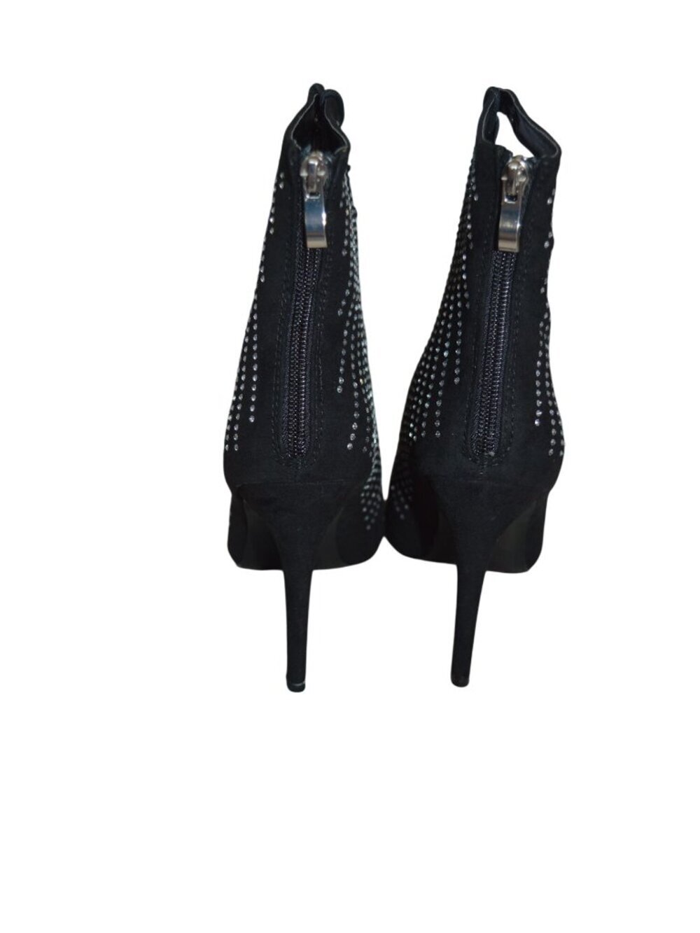 NWOT Shoe Dazzle Cordelia Bedazzled Lace Up Heeled Boots Women's Size 10 Glam - Picture 5 of 9